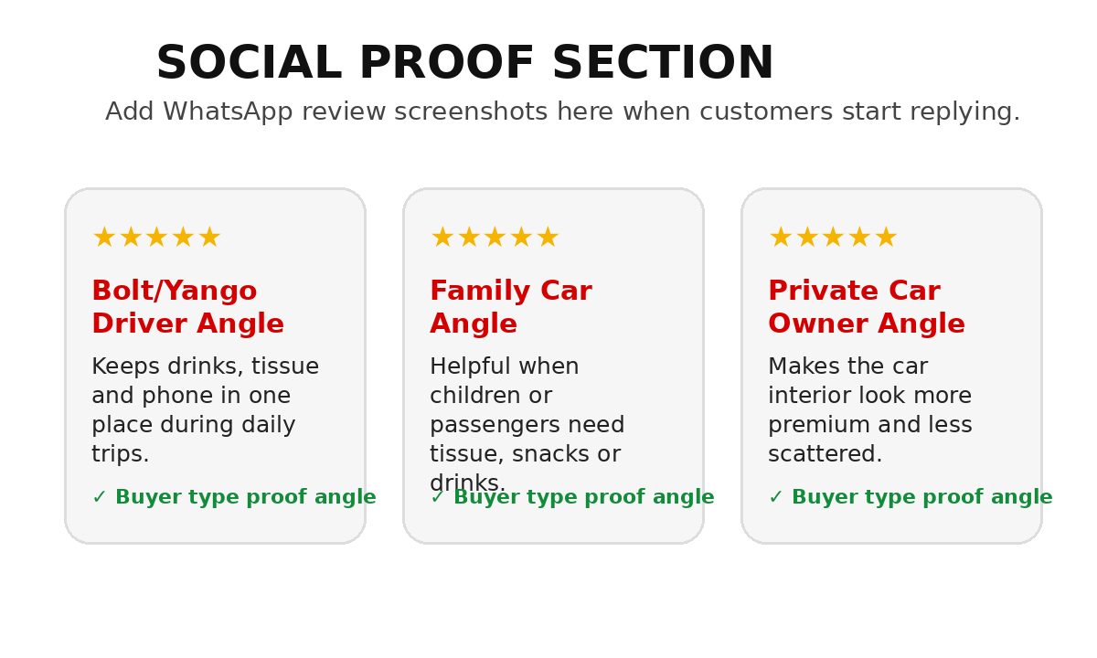 social proof and review section